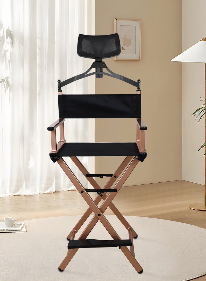 ميشيدا كرسي مخرج مكياج قابلة للطي كرسي محمول مع رئيس فنان خفيف الوزن روز الذهب - Image 5