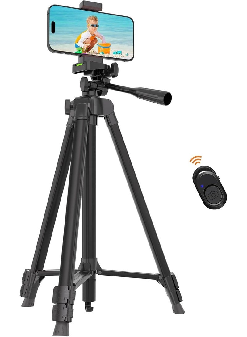 Bukela Phone Tripod Stand, 51.18” Extendable Cell Phone&Camera Tripod with Wireless Remote and Phone Holder, Aluminum iPad Tripod for Video Recording/Selfies/Live Stream/Vlogging - Image 2