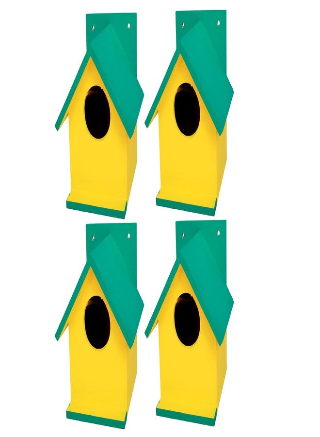 Hellonz Bird House for Sparrow, Budgies & Finches with Air Ventilation and Mounting Hook (Pack of 2) (Dark Green) - Image 1
