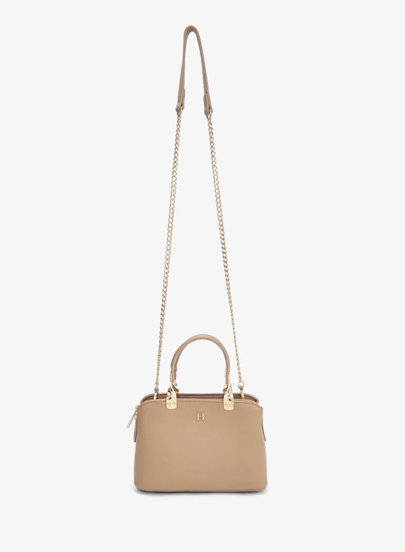 Flora Bella By Shoexpress Flora Bella Logo Embossed Crossbody Bag with Chain Strap