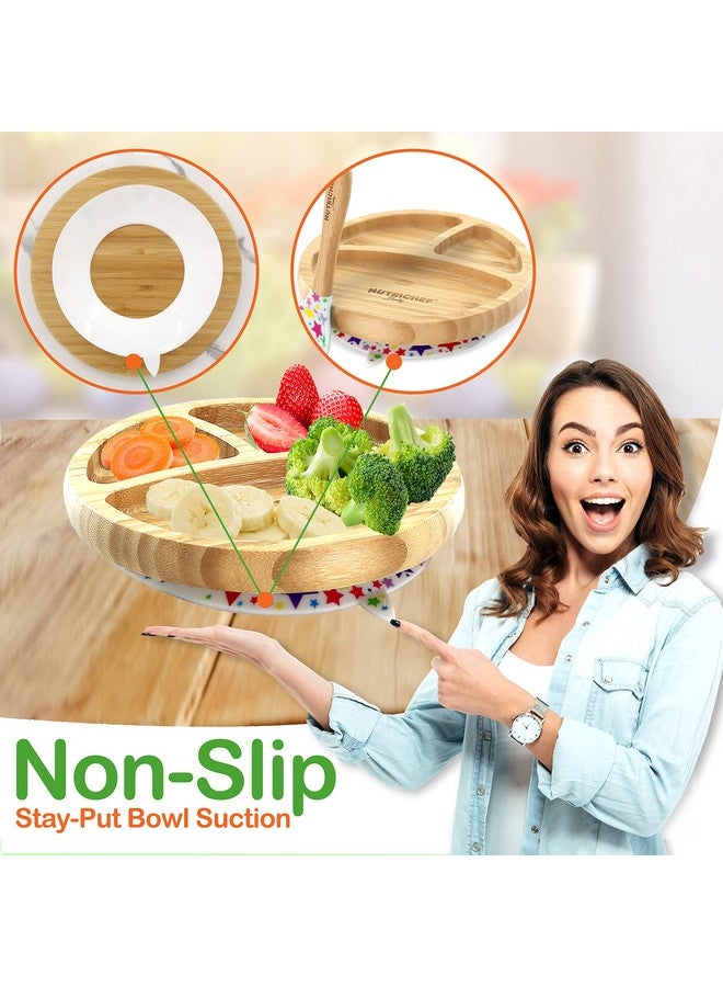 نيوتري شيف طبق أطفال دائري من الخيزران من نيوتري شيف، طبق على شكل نجمة - Image 4