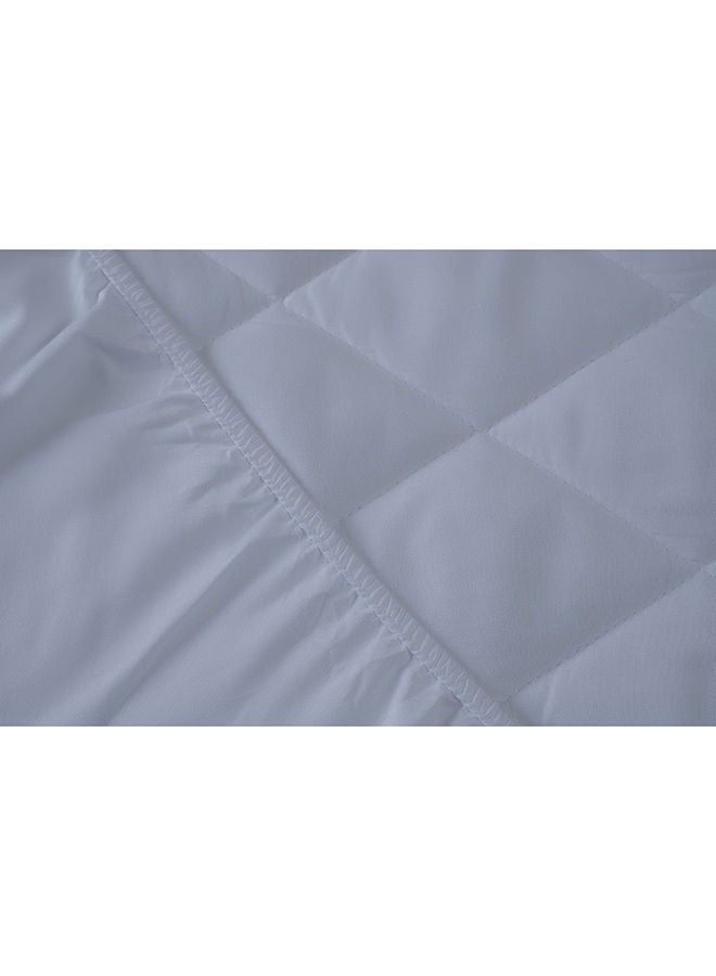 Pan Home Microfibre Waterproof Mattress Protector 180x200+33cm-White - Image 3