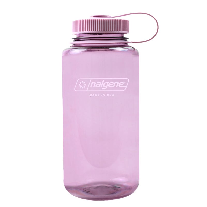 Nalgene Sustain Tritan BPAFree Water Bottle Made with Material Derived from 50 Plastic Waste using ISCC certified mass balance 32 OZ Wide Mouth Cherry Blossom