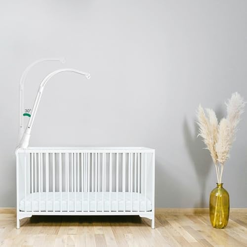 LIUDHPSP 23 inch Baby Crib Mobile Bed Bell Holder Arm Bracket, The Claw Part can be Adjusted Width-DIY Toy Decoration (Stand Without Music Box) - Image 5