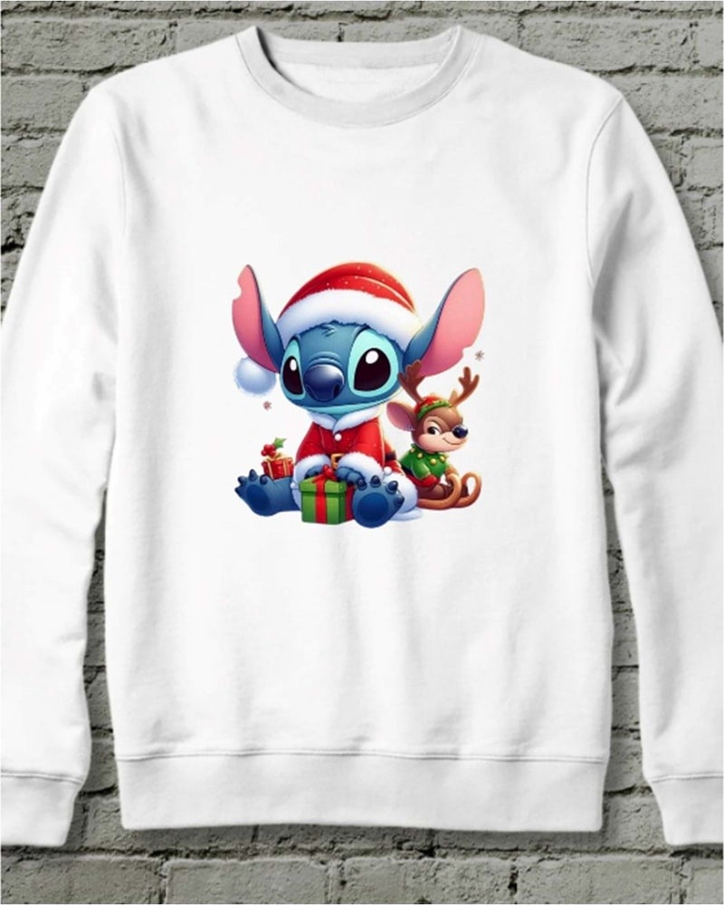 Hena Ohana! Christmas Sparkle Sweatshirt White  - Image 1