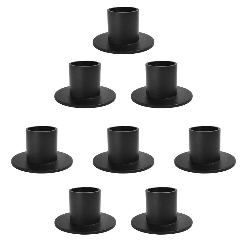 Gute Taper Candle Holder Candle Holders for Pillar Candles Matte Black Candlestick Holder Centerpieces for Home Decoration Wedding Anniversary Party Housewarming GiftsSet of 8Round