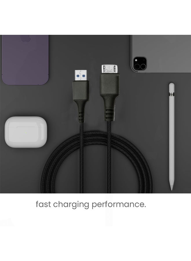 Belk 200mm Micro USB Charging Cable 10W Fast Charge & 480Mbps Data Transfer Durable Braided Wire, Strong Connector, Safe Charging, Universal Compatibility for Android Smartphones, Tablets, Power Banks, Cameras & More - Image 4