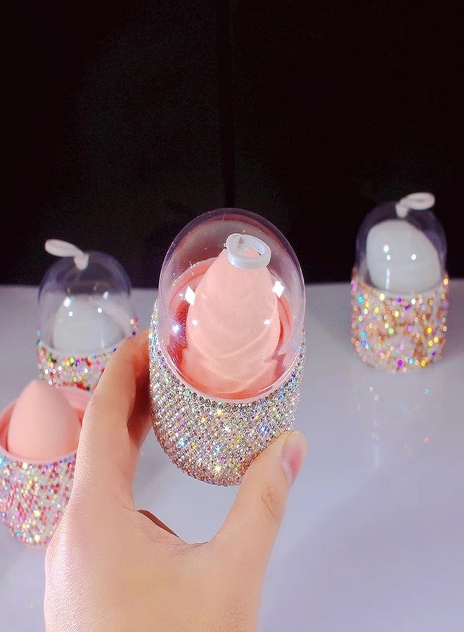 Bestbling bling Capsule Makeup Sponge Set - Dual-Use Sponge, Sponge Powder Puff, Makeup Egg Shape, Dustproof Storage Container (Silver) - Image 5