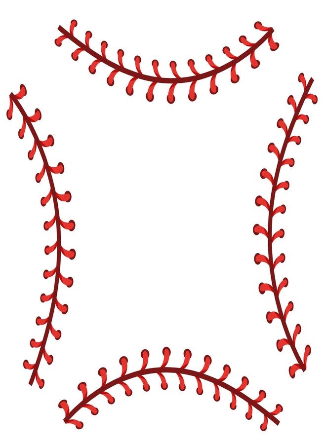 THEYGE Large Baseball Wall Decals Baseball Lace Stitches Stickers for Wall Ceiling Decals Peel and Stick Sport Decal Big Baseballs Ball Stickers for Teens Boy Girl Bedroom Playroom Decor - Image 1