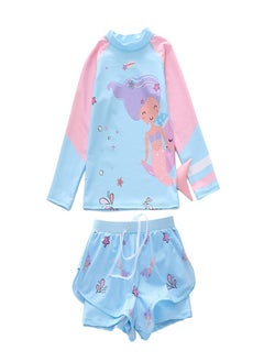 Loquat Girls' Split Body Long Sleeved Swimsuit E  - Image 1