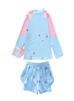 Loquat Girls' Split Body Long Sleeved Swimsuit E  - Image 2