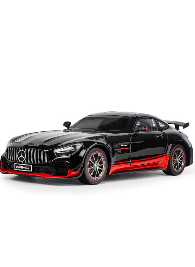 Black Mamba Mercedes-benz Gtr 1：18 Black Knight Car Model Toy For Children, Alloy Car Model Collectible Display Piece Gift - Image 4
