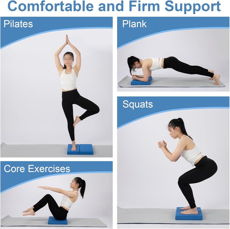 StrongTek 2-in-1 Non-Slip Balance Pad - High-Density Foam Cushion, Supportive Exercise Mat & Knee Pad for Core Training, Yoga, Pilates, Physical Therapy, Stability Training, Stretching, and Rehab - Image 5