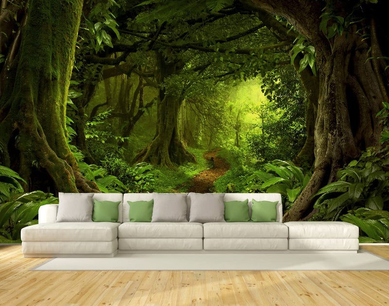 Bormia Fantasy Forest Wall Mural 151"x105" Large Photo Wallpaper Landscape Wall Decal for Livingroom Bedroom (Paste Not Included) - Image 3