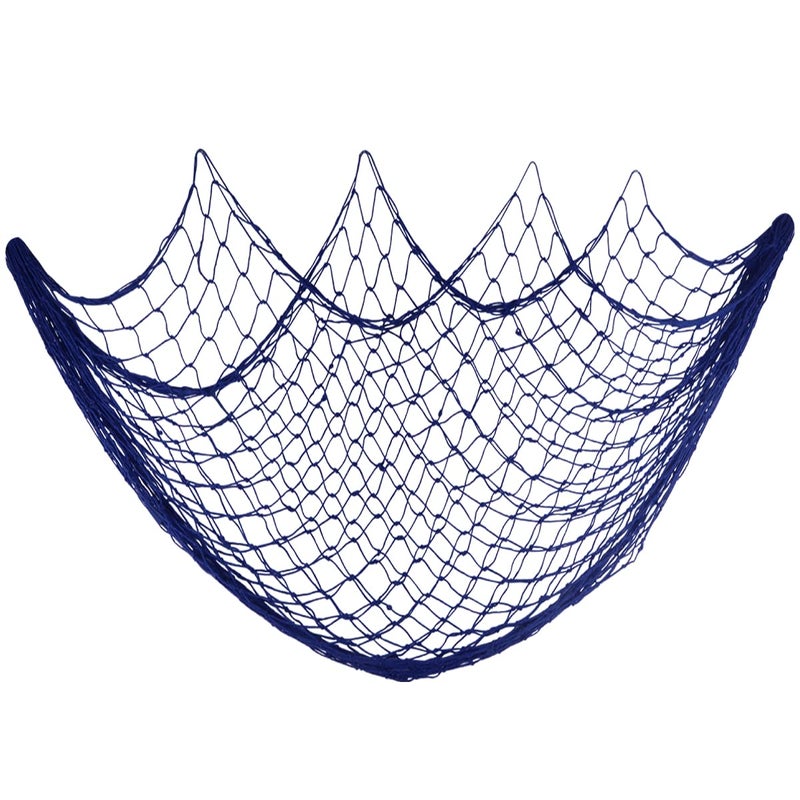 Fishing Net Decoration with Natural Sea Shells Decorative Nautical Fish Net Beach Themed Fishing Net Wall Hanging for Party Wall Home Wedding Photographing Decoration200CM x150CM
