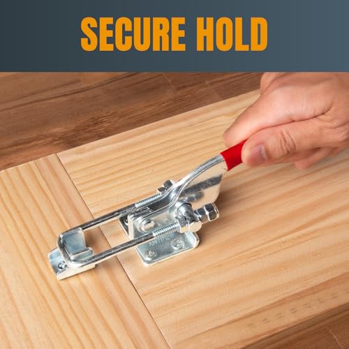 POWERTEC 1PK Toggle Clamp, 700 lbs Holding Capacity, 431 Adjustable U Bolt Latch w/ Antislip Hand Grip for Woodworking Jigs & Fixtures, Smoker, Tire Carrier, Tool Box, Cabinet (20307) - Image 3