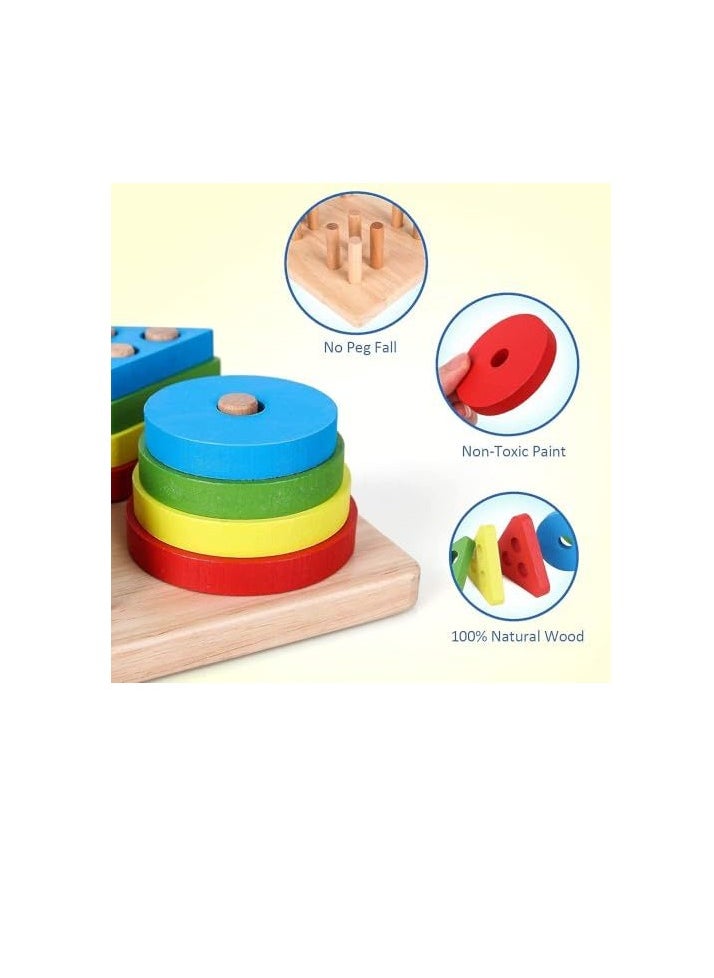 Safwa Toys Children's toy, W3-21 square geometric shapes toy from Al Safwa Toys  - Image 1