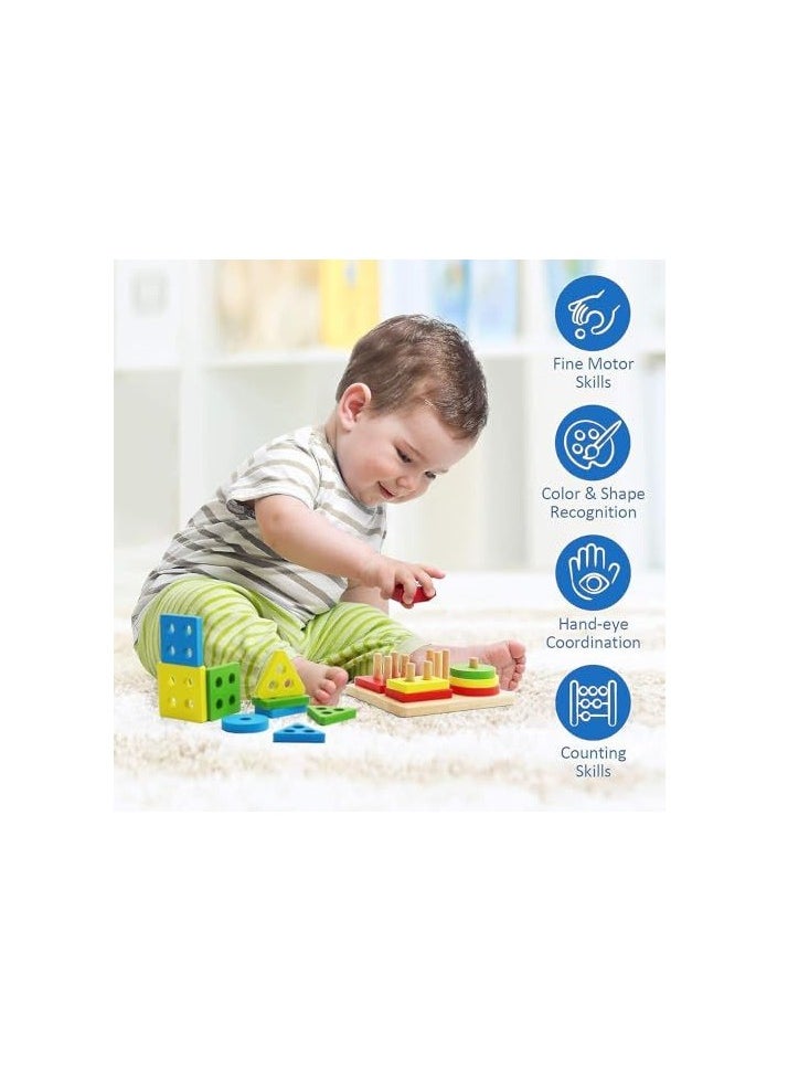 Safwa Toys Children's toy, W3-21 square geometric shapes toy from Al Safwa Toys  - Image 3