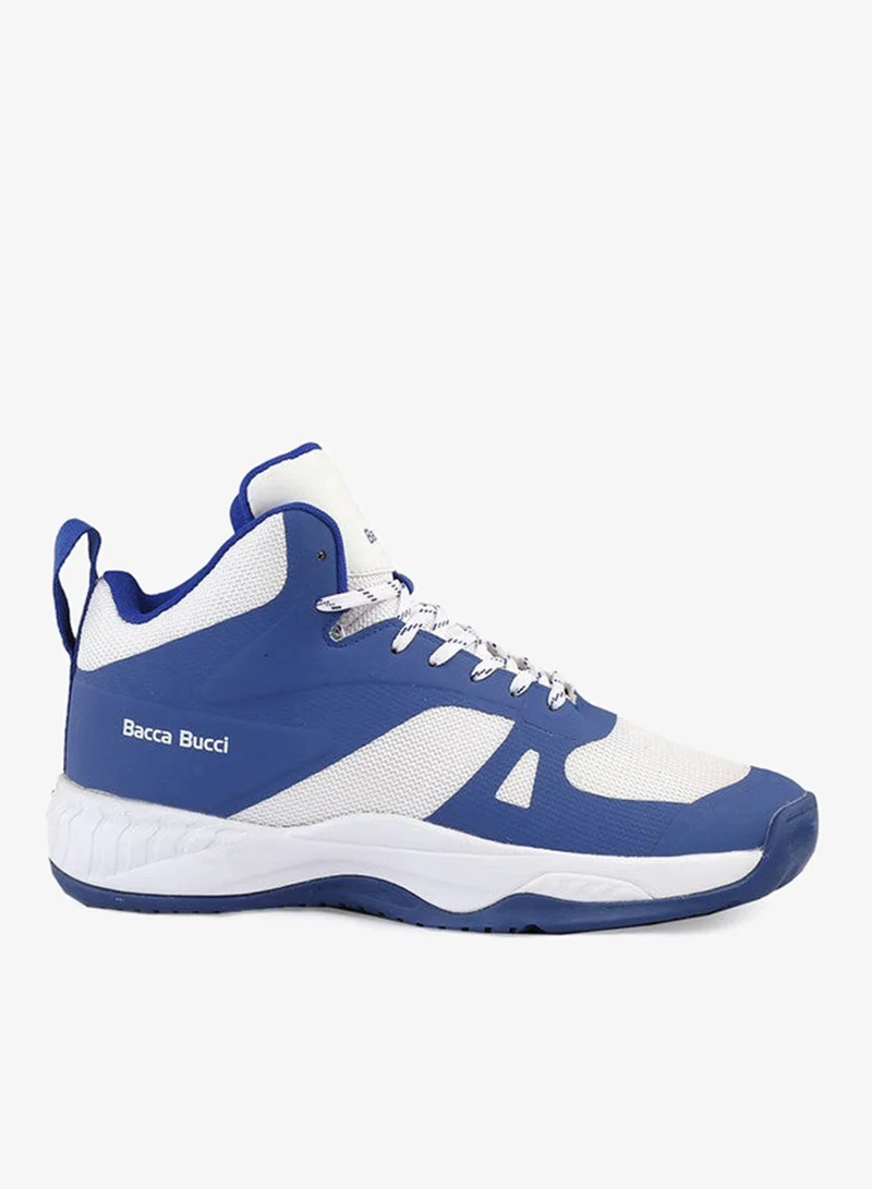 Bacca Bucci Bacca Bucci Blue Mid-Top Basketball Shoes for Men