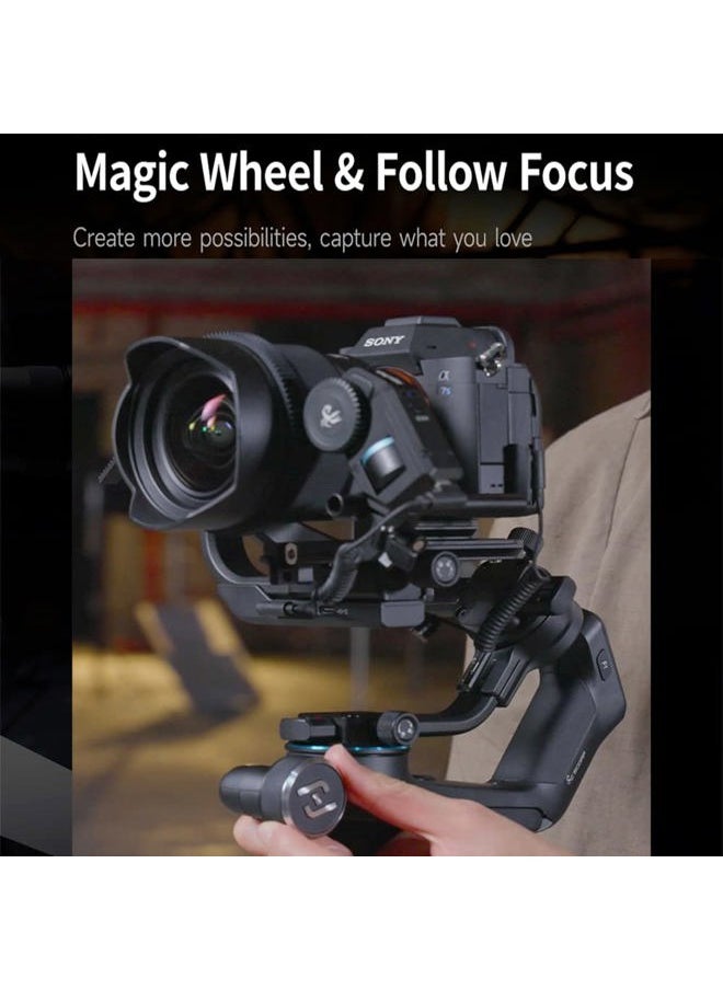 FeiyuTech - SCORP-C [Official] Camera Stabilizer 3-Axis Mirrorless Gimbal Lightweight Stabilizer,for DSLR Camera,for Sony a7IV a7s Canon R5 R6 M50 Panasonic Nikon Fujifilm,Max 5.5lb,Cable Control - Image 1