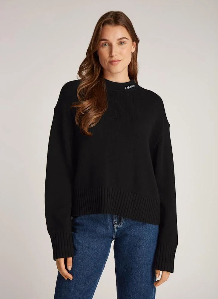 Calvin Klein Jeans Logo Deatil Knitted Sweaters