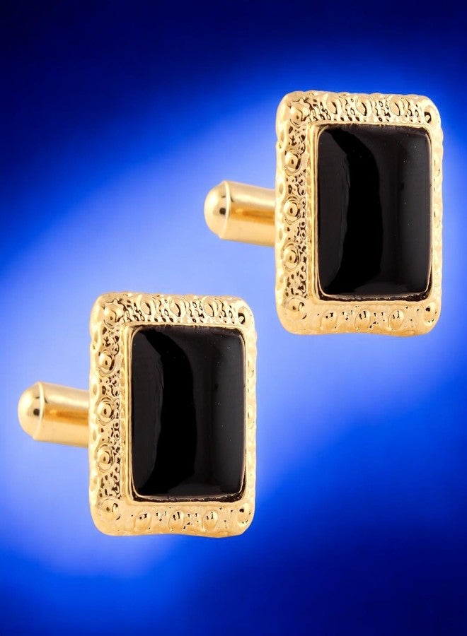 TRIPIN Black Brass Square Shaped Cufflinks for Men - Image 4