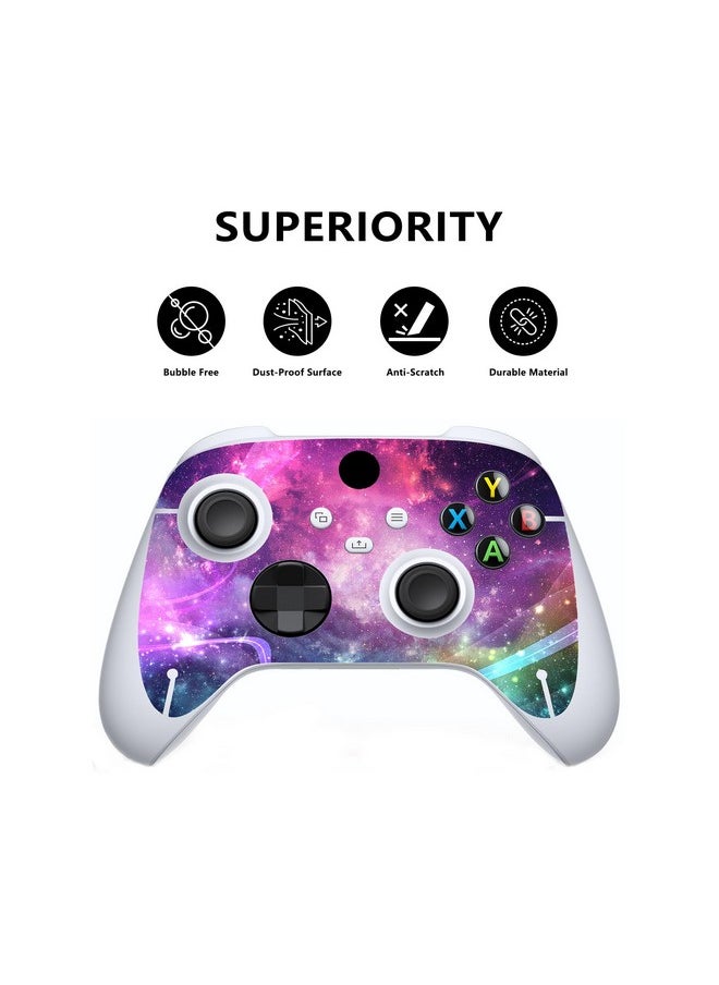 null - جلود الفينيل المخصصة باللون الأرجواني Galaxy لوحدة التحكم اللاسلكية Xbox Core، ملصقات غطاء لاصقة لوحدة التحكم Xbox Series S - Image 1