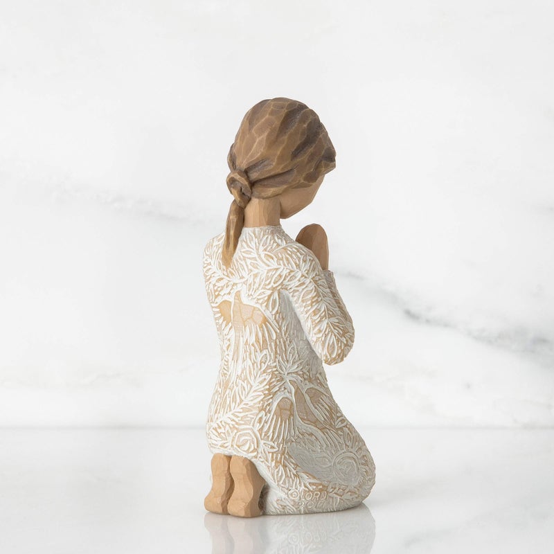 Willow Tree Prayer of Peace (Lighter Skin), Seeking The Quiet Within, Expresses Sympathy, Comfort, Remembrance, Healing, Sculpted Hand-Painted Figure - Image 4