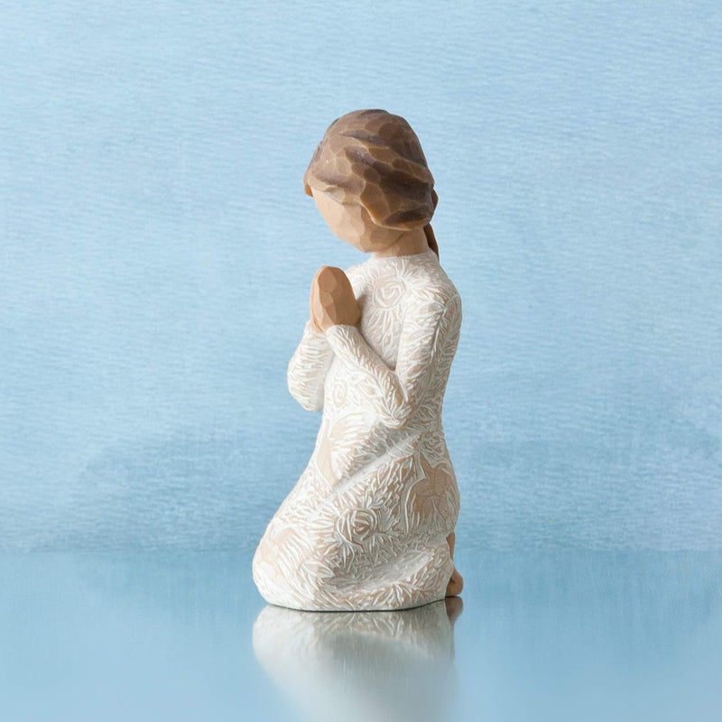 Willow Tree Prayer of Peace (Lighter Skin), Seeking The Quiet Within, Expresses Sympathy, Comfort, Remembrance, Healing, Sculpted Hand-Painted Figure - Image 5
