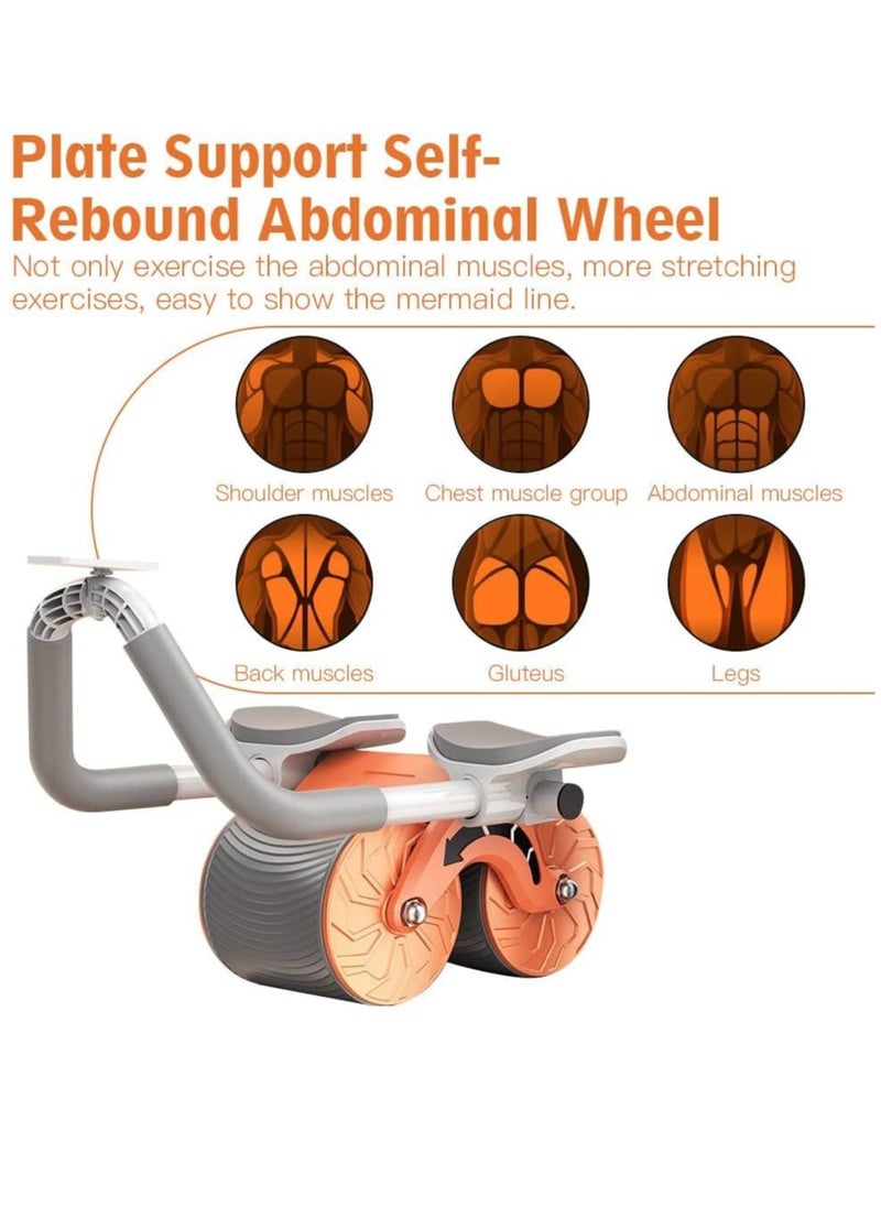 Generic - Ab Roller, Automatic Rebound Abdominal Wheel with Elbow Support,Timer&Pad, Double Round Wheel Roller Domestic Exercise Roller for Core Exercise Equipment, Abs Workout, Beginners - Image 1