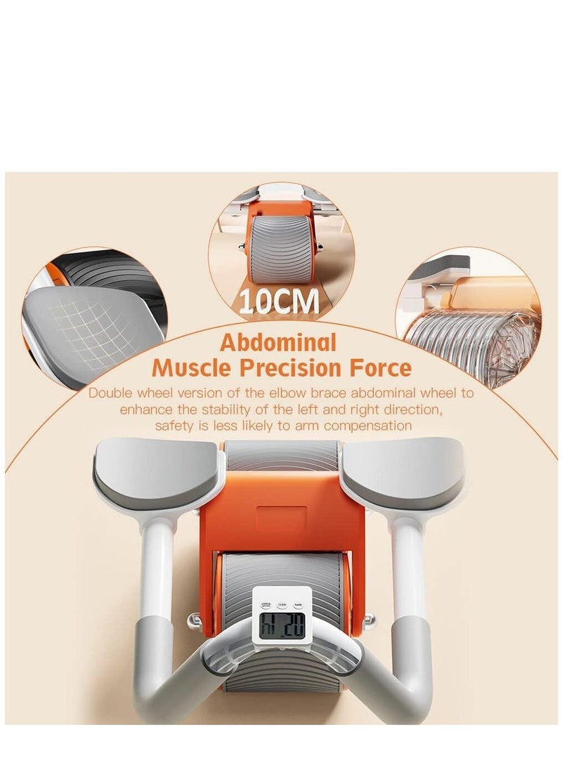 Generic - Ab Roller, Automatic Rebound Abdominal Wheel with Elbow Support,Timer&Pad, Double Round Wheel Roller Domestic Exercise Roller for Core Exercise Equipment, Abs Workout, Beginners - Image 1