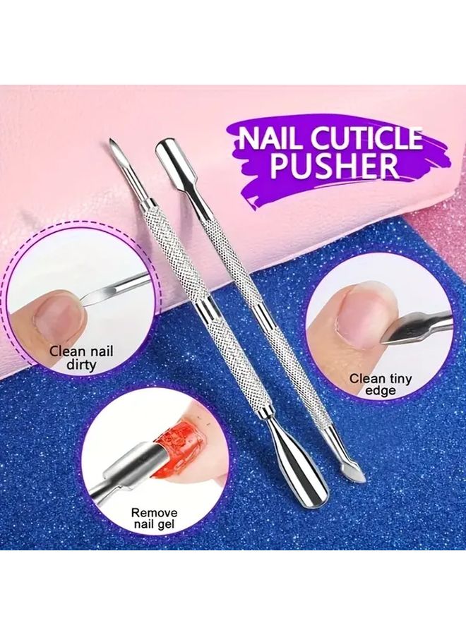 Professional Nail Kit Set With Emery Pads Buffer Nail Clippers And Gel Tools - Image 3