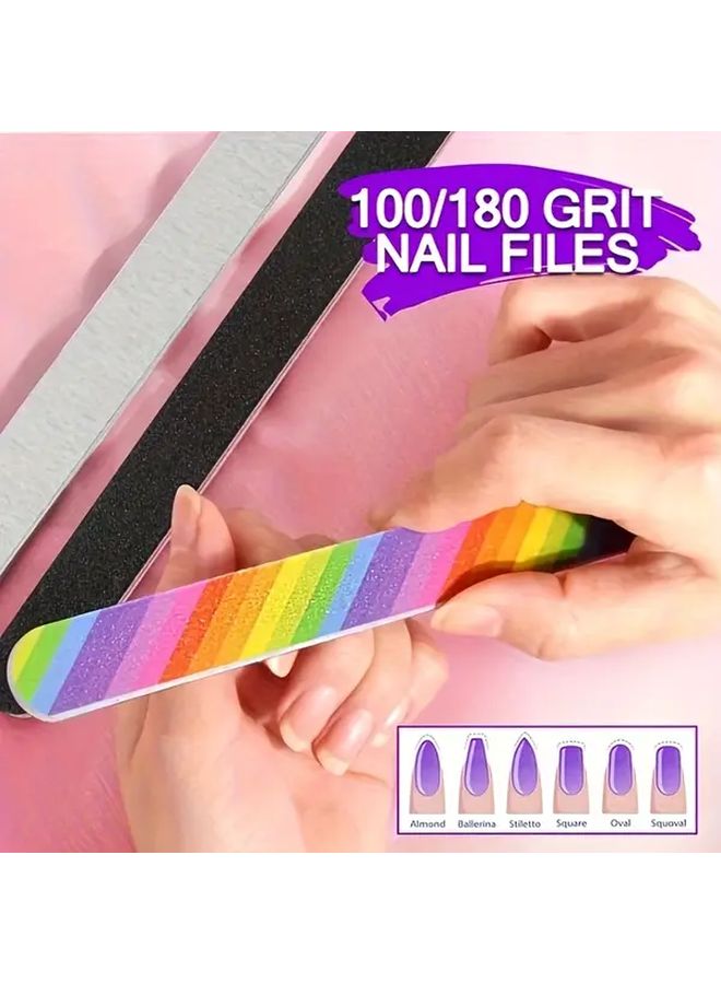 Professional Nail Kit Set With Emery Pads Buffer Nail Clippers And Gel Tools - Image 4