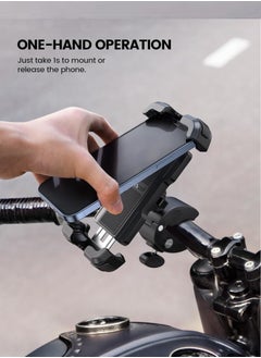 Generic Bike & Motorcycle Phone Mount – Quick Lock & Release, Adjustable Handlebar Clamp for 4.7"-7" iPhone/Samsung & More (Black)**  - Image 2