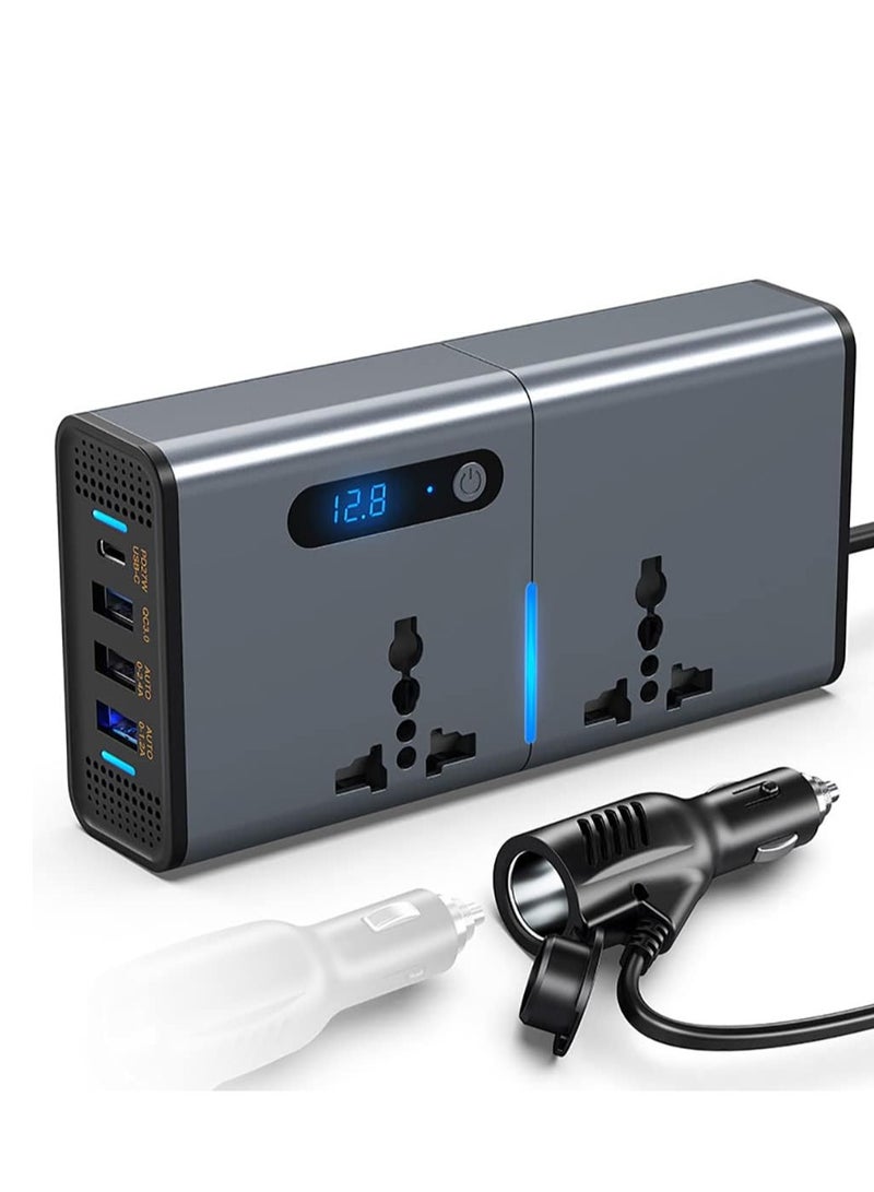 ELTRAZONE 200W Car Inverter with LED Display: USB & Type-C Charging Convenience - Image 1
