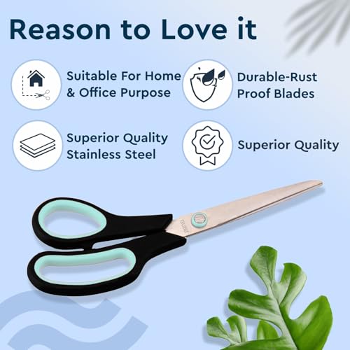GUBB All-Purpose Large Scissors - Ideal for Offices, Crafts, Kitchen, Tailoring, and Hair Cutting, Sharp Stainless Steel Blades for Precision, Durable and Comfortable Design - Image 2