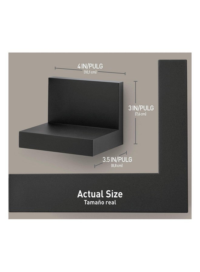 Command Display Ledges, Holds Up To 2 Lb, Slate, 2 Ledges With 8 Medium Command Strips, Damage Free Hanging Floating Shelf With Adhesive Strips, Personalize Living Room, Bedroom, Kids Room Or Office - Image 3