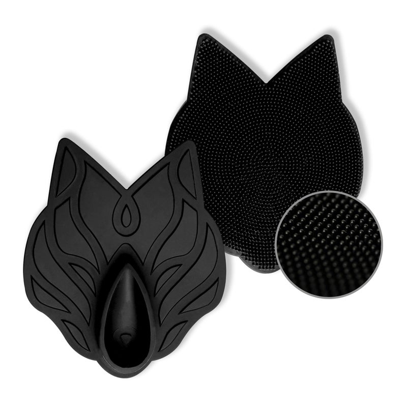 Black Wolf Body Scrubber - 100% Silicone Bristles for a Hygienic Deep Clean Experience - Easy to Clean Excess Soap and Body Wash Off - Image 1