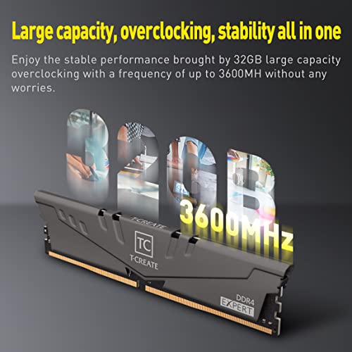 TEAMGROUP T-Create Expert overclocking 10L DDR4 16GB Kit (2 x 8GB) 3200MHz (PC4 25600) CL16 Desktop Memory Module Ram - TTCED416G3200HC16FDC01 - Image 3