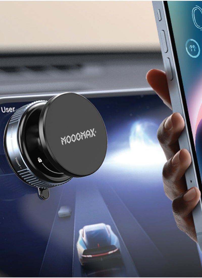 Vacuum Car Holder - 360° Rotatable Magnetic Phone Mount with Type-C Charging & Universal Compatibility