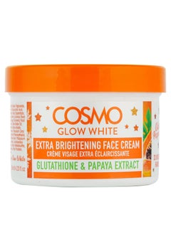 Cosmo Glow White Extra Brightening Face Cream 125ml, Glutathione and Papaya Extract, Deeply Hydrating Face Cream, Rich in Antioxidant, For Unisex