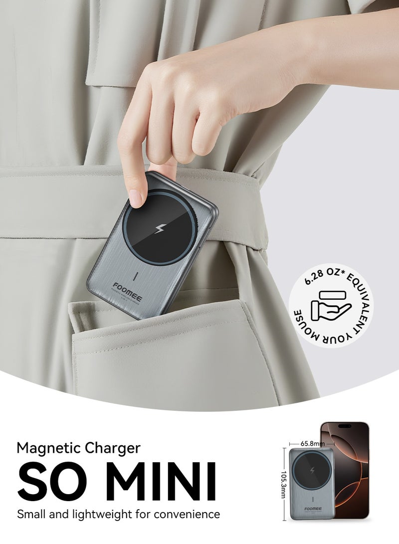 فو ميالتكنولوجيا المحدودة شاحن لاسلكي لأجهزة آيفون - محطة شحن لاسلكية 3 في 1، متوافق مع شاحن MagSafe، مضغوط وقابل للطي، حامل شحن لاسلكي 15 واط Qi2 لأجهزة iPhone 17/16/15/14/13/12، سامسونج، شاومي (مع خاصية الالتصاق المغناطيسي) - Image 4
