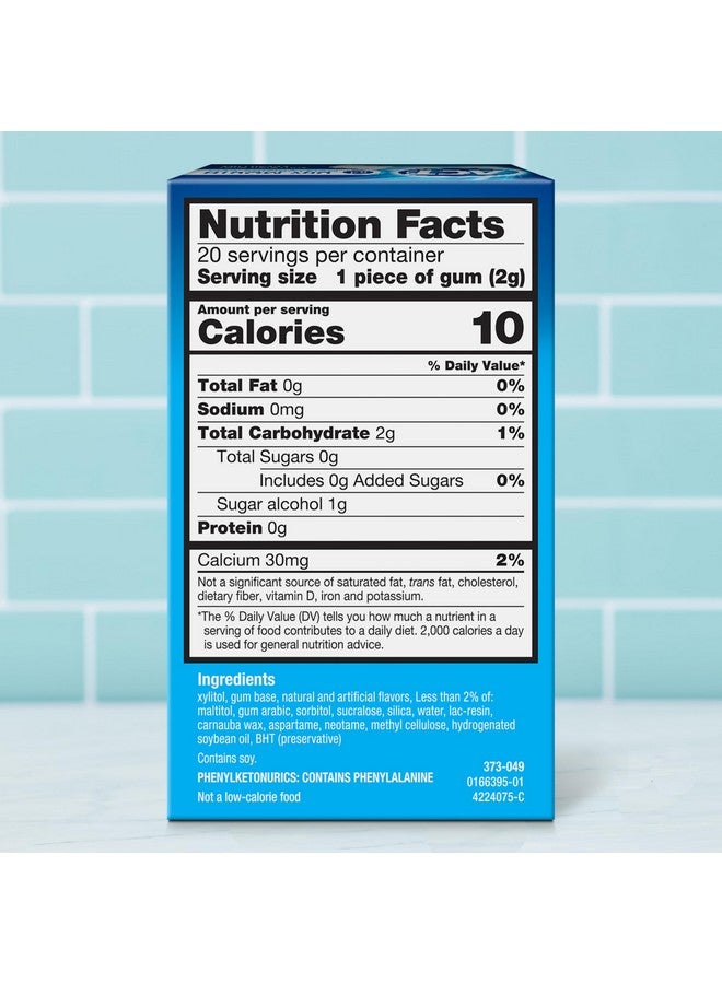 ACT Dry Mouth Moisturizing Gum, 20 Pieces, With Xylitol, Sugar Free Soothing Mint - Image 2