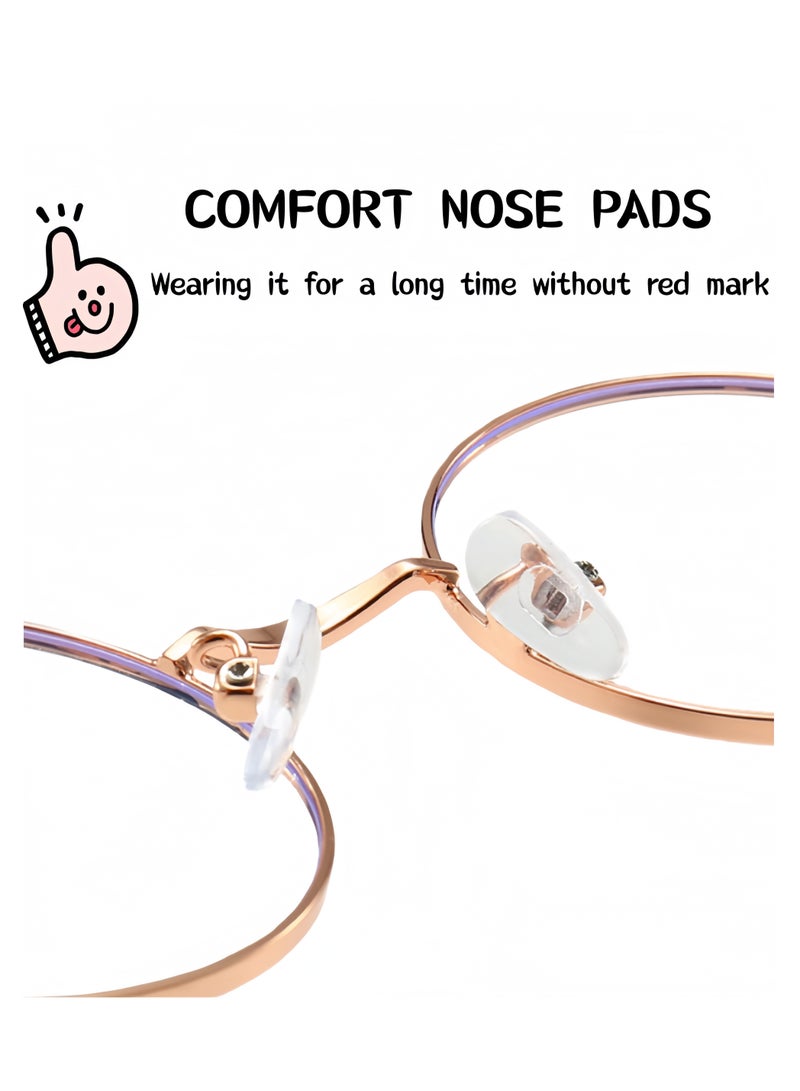 Kids Blue Light Blocking Glasses, Anti Eyestrain Computer Glasses, Gaming Eyewear UV400 Protection with Light Weight Metal Frame for Boys Girls and Children Age 3-12, Pink - Image 4
