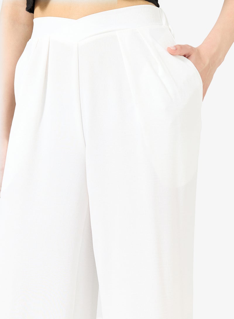 جينجر بنطلون مستقيم بخصر على شكل حرف - Image 4