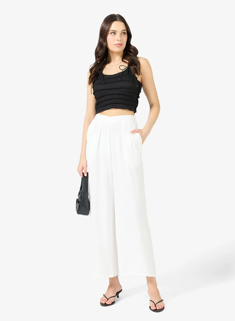 Ginger V Waist Straight Fit Pants