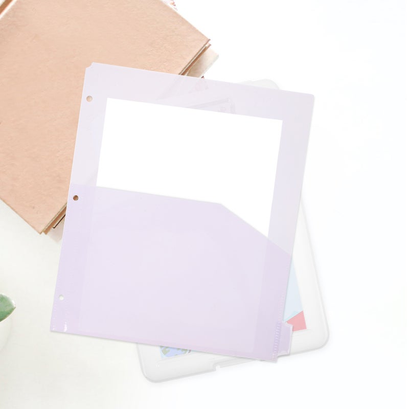 16 Pcs Binder Pockets for Organizing Schedules Binder Pockets File Document Pockets 3-Holes Punched Binder Pockets (A4) - Image 5