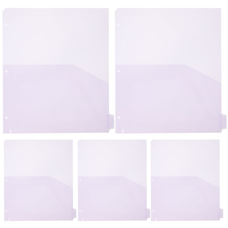 16 Pcs Binder Pockets for Organizing Schedules Binder Pockets File Document Pockets 3-Holes Punched Binder Pockets (A4) - Image 3