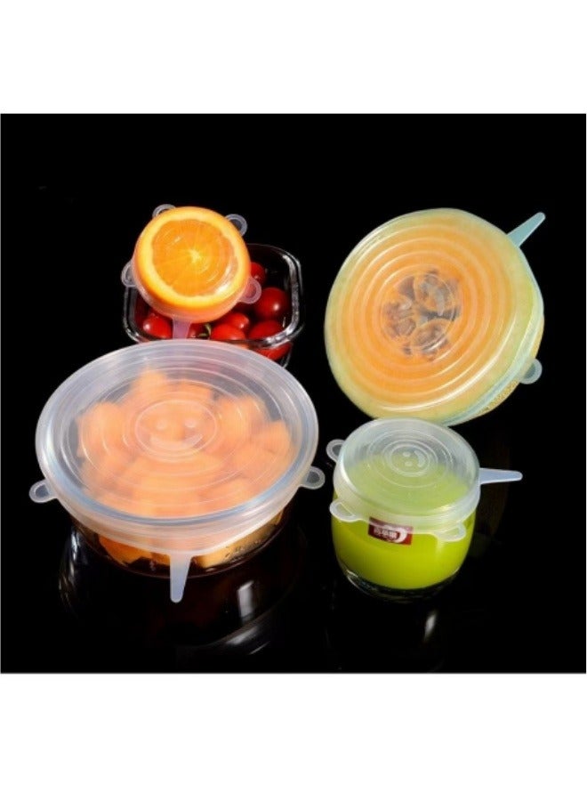 6-Piece Set Of Silicone Fresh-Keeping Lids, Food Cover, Stretch Bowl Lids, Dust-Proof Silicone Fresh-Keeping Lids, Sealing Lids  - Image 3