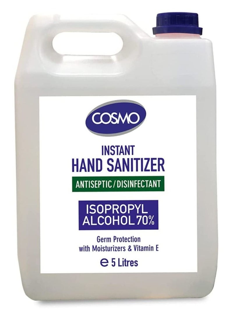 COSMO Advanced Instant Hand Sanitizer Liquid 5L, For All Skin Type 